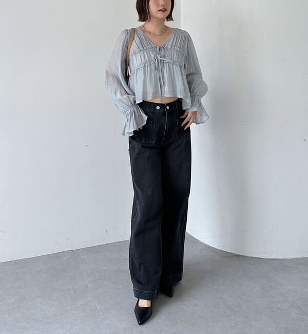 archives「楊柳シャーリングショートブラウス」|シャツ・ブラウス|