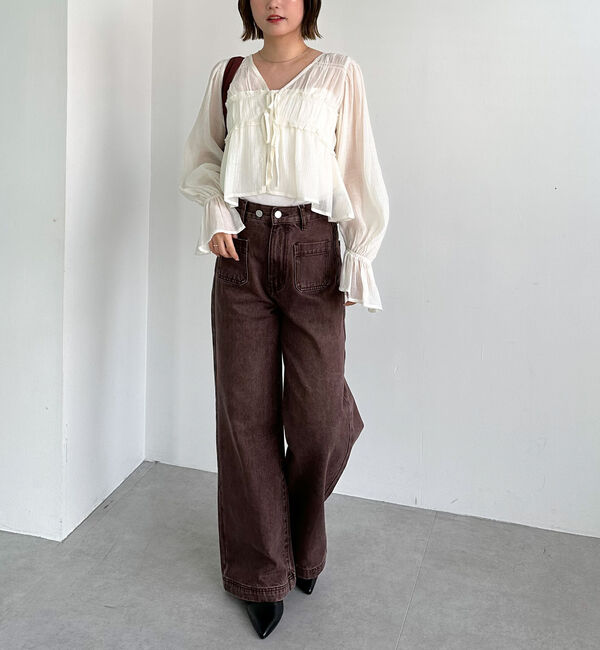 archives「楊柳シャーリングショートブラウス」|シャツ・ブラウス|