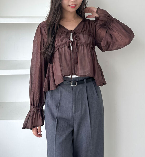 archives「楊柳シャーリングショートブラウス」|シャツ・ブラウス|