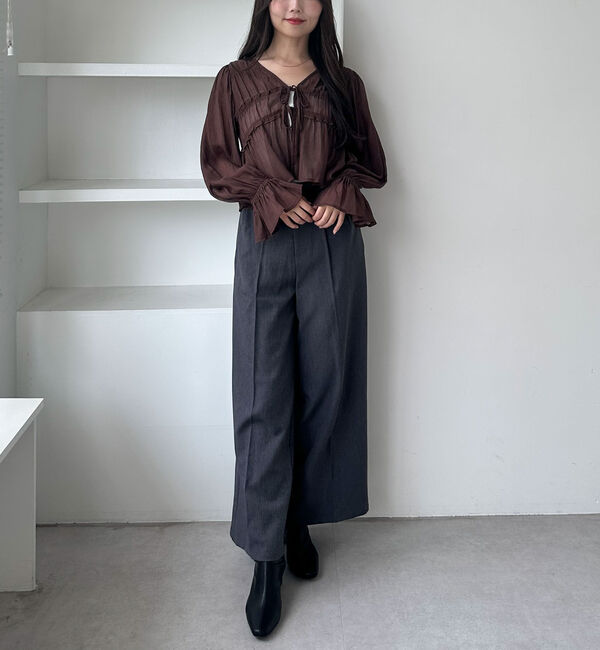 archives「楊柳シャーリングショートブラウス」|シャツ・ブラウス|