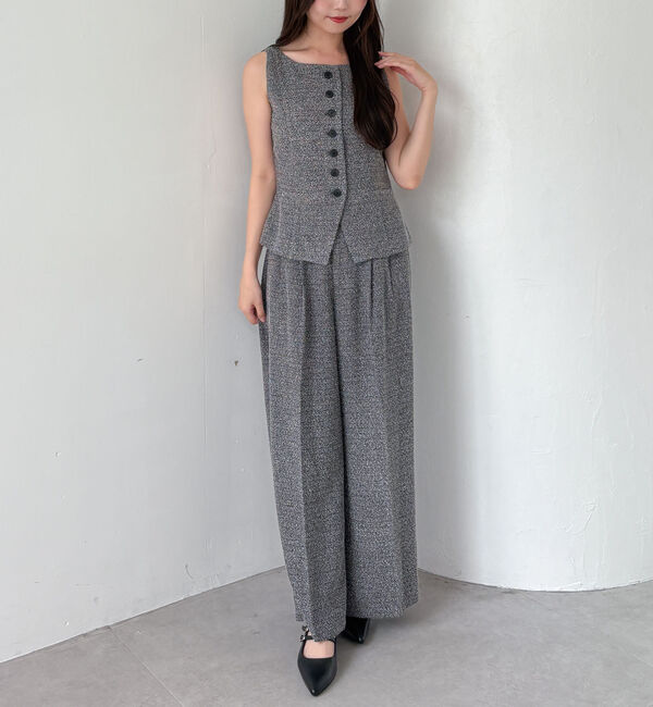 archives「【ＳＥＴＵＰ対応】ボタンツイードベスト」|シャツ・ブラウス|