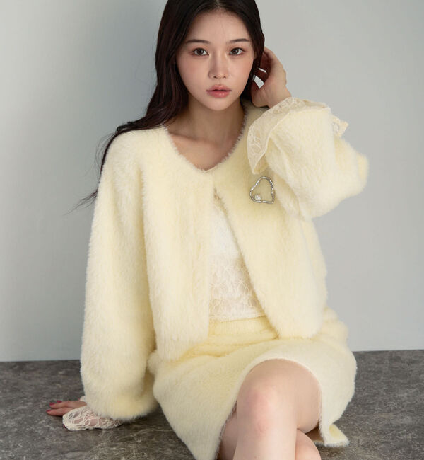 archives「【ＳＥＴＵＰ対応ダブルフェイスフェザーニットカーディガン】」|カーディガン|