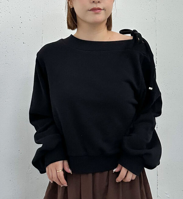 archives「肩リボンワンショルスウェット」|Tシャツ・カットソー|