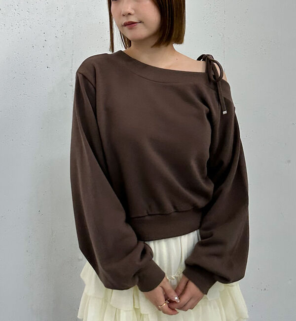 archives「肩リボンワンショルスウェット」|Tシャツ・カットソー|