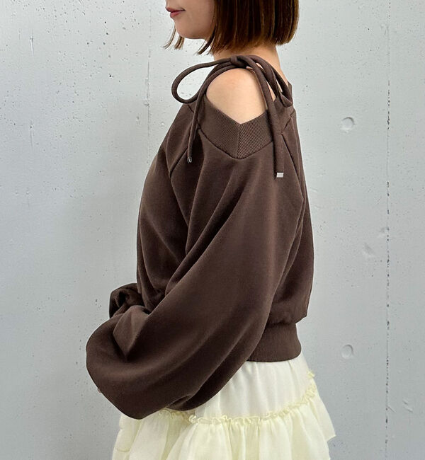 archives「肩リボンワンショルスウェット」|Tシャツ・カットソー|