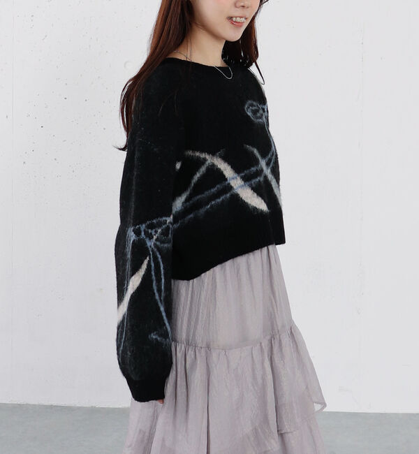 archives「リボンジャガードショートニットプルオーバー」|ニット・セーター|