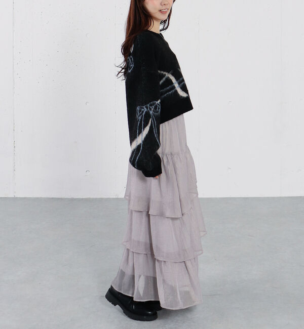 archives「リボンジャガードショートニットプルオーバー」|ニット・セーター|