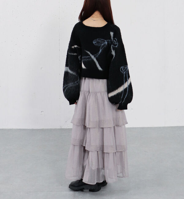 archives「リボンジャガードショートニットプルオーバー」|ニット・セーター|