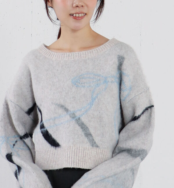 archives「リボンジャガードショートニットプルオーバー」|ニット・セーター|