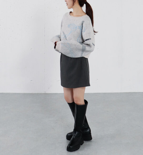 archives「リボンジャガードショートニットプルオーバー」|ニット・セーター|