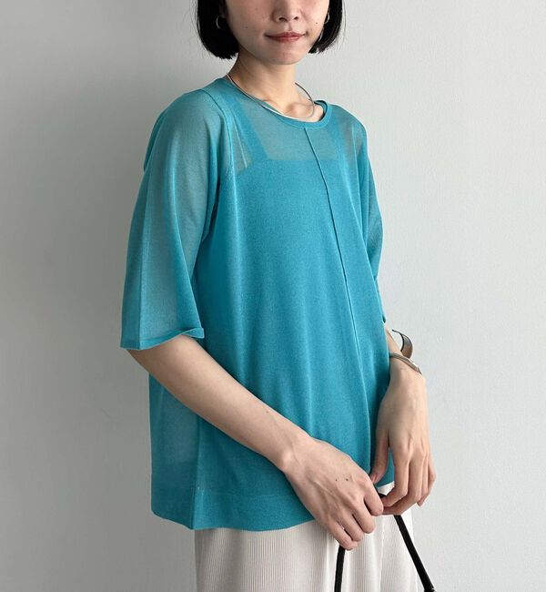 Doux archives「シアーニットアンサンブル」|カーディガン|BLUE