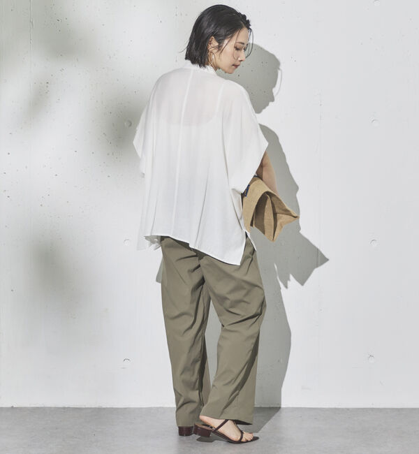 Doux archives「ウォッシャブルリネンライクスキッパープルオーバー」|シャツ・ブラウス|