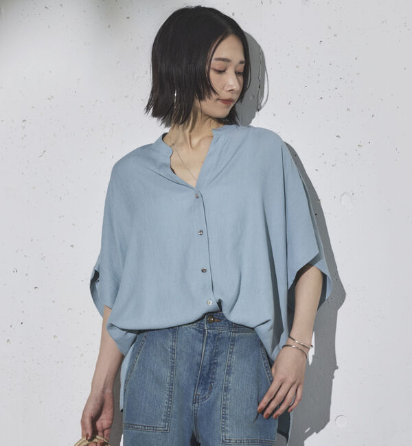 Doux archives「ウォッシャブルリネンライクスキッパープルオーバー」|シャツ・ブラウス|