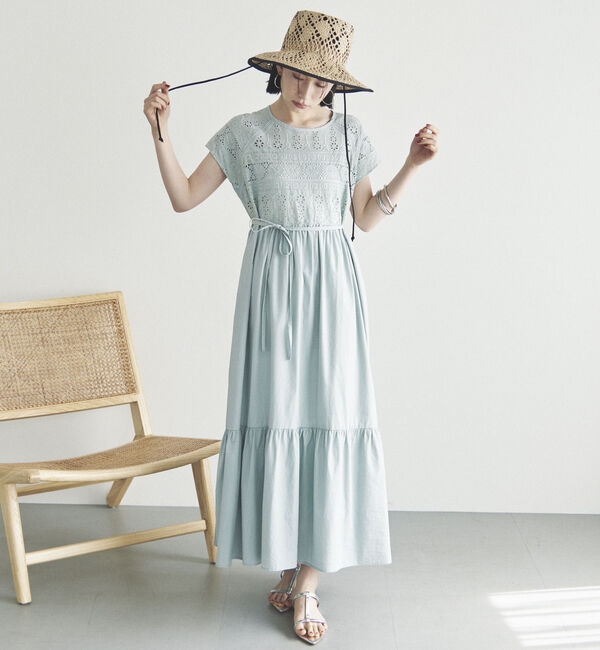 Doux archives「カットワークレースティアードワンピース」|ワンピース|