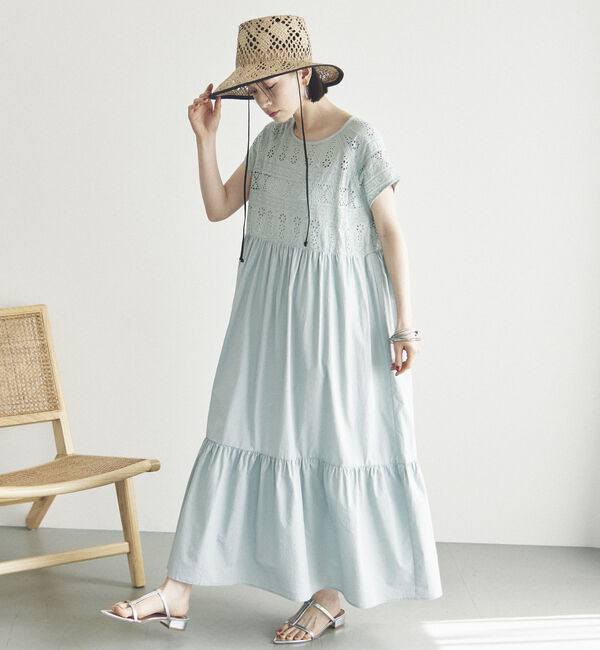Doux archives「カットワークレースティアードワンピース」|ワンピース|