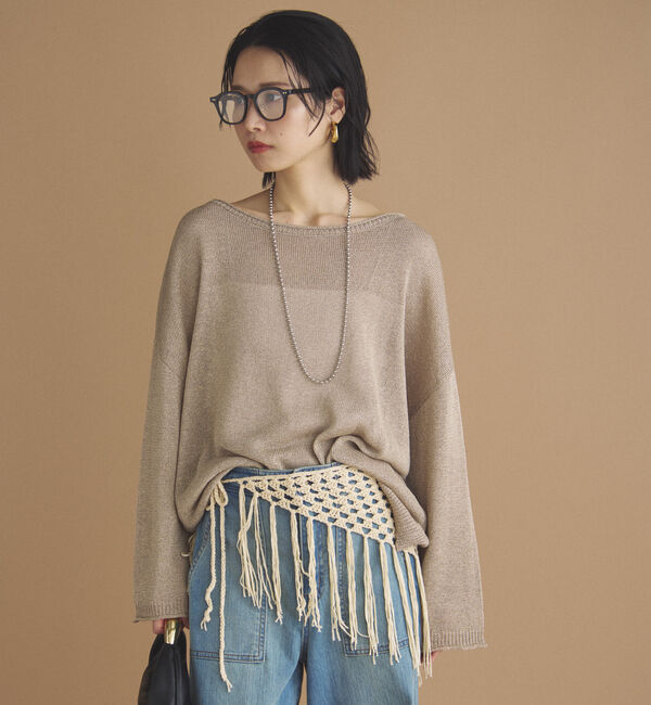 Doux archives「ペーパーヤーンプルオーバー」|ニット・セーター|