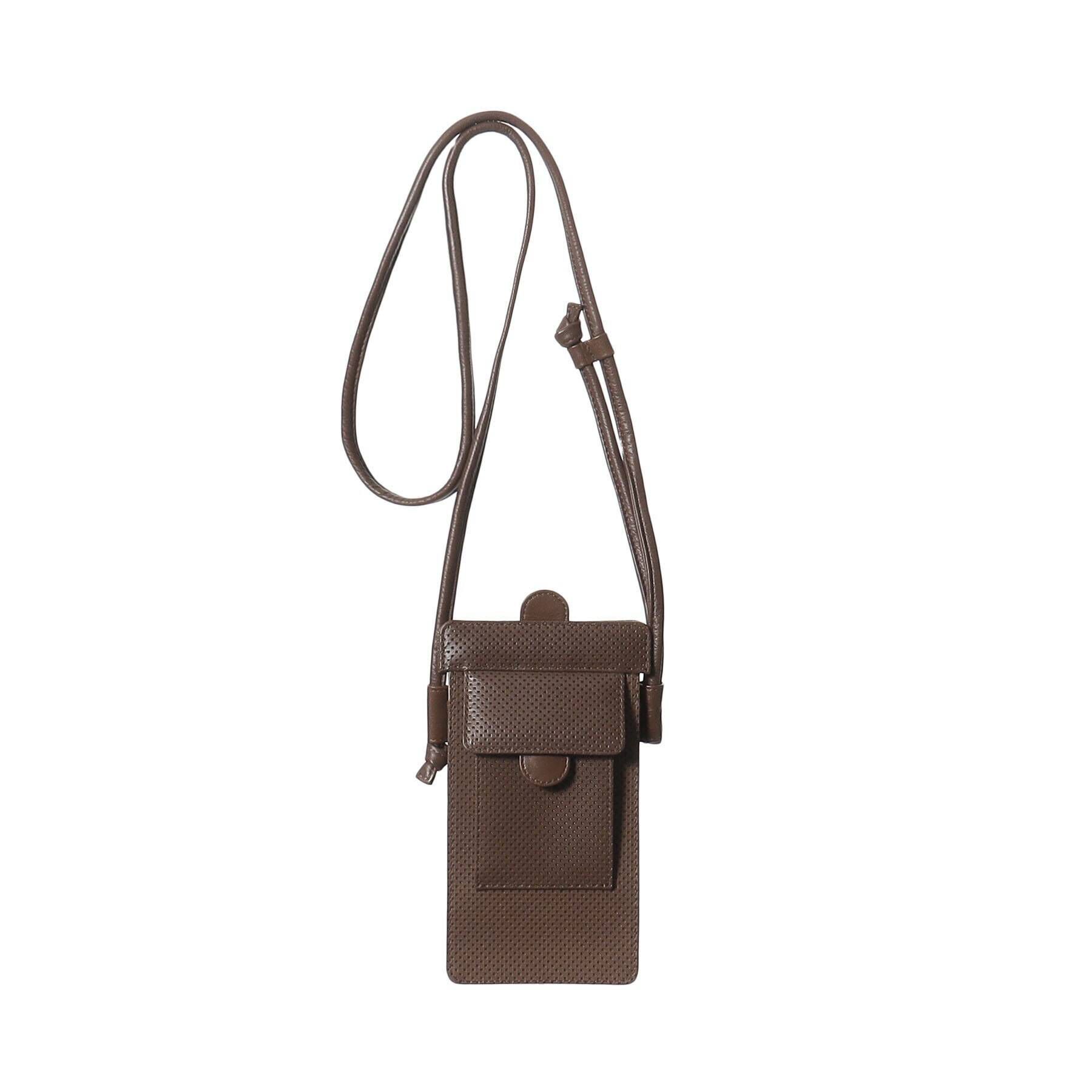 HIROKO HAYASHI「BARBERA(バルベーラ)スマホポシェット」|ショルダー・メッセンジャー|ブラウン(042)