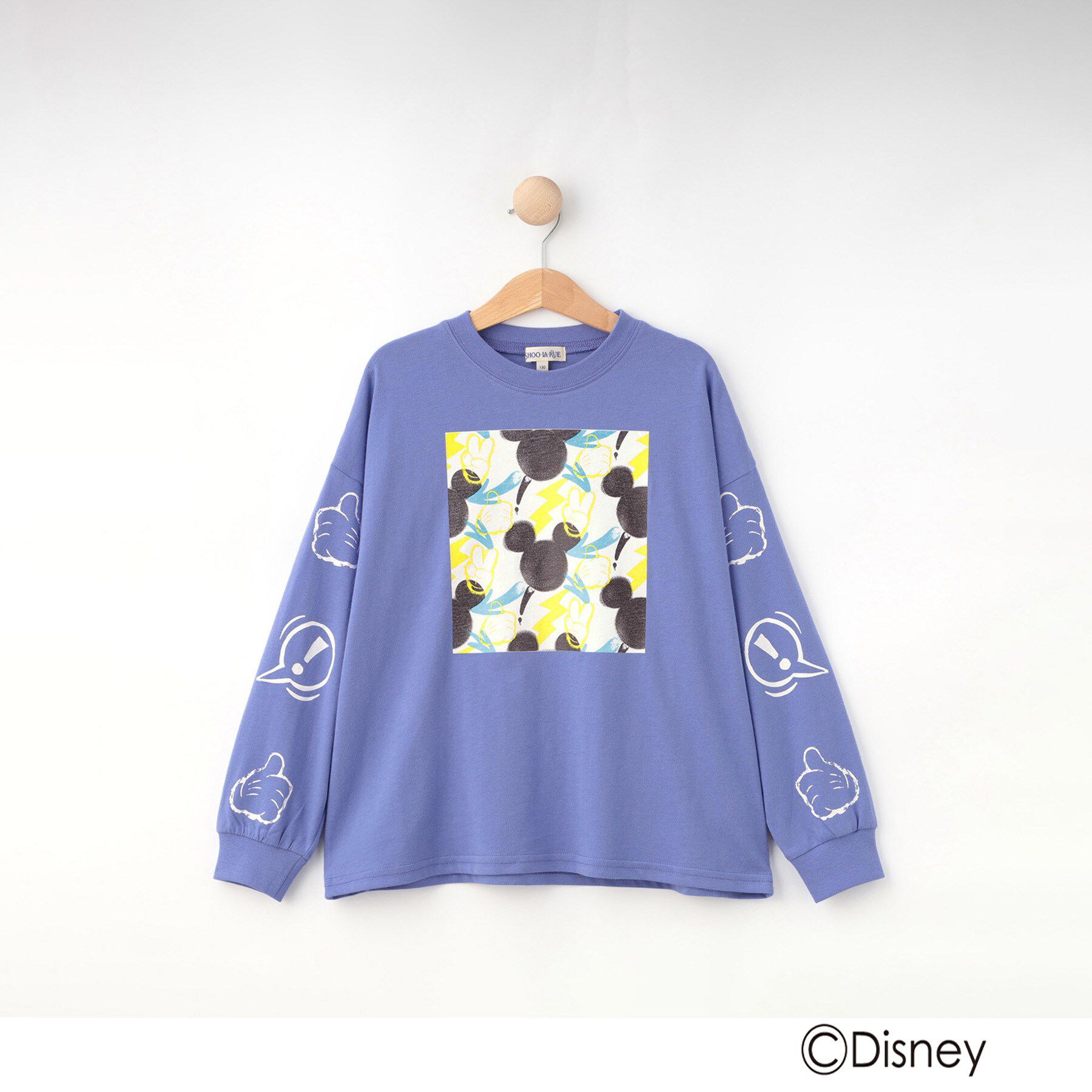 SHOO･LA･RUE「【Disney】スクール袖プリントロンT」|Tシャツ・カットソー|ブルー(093)