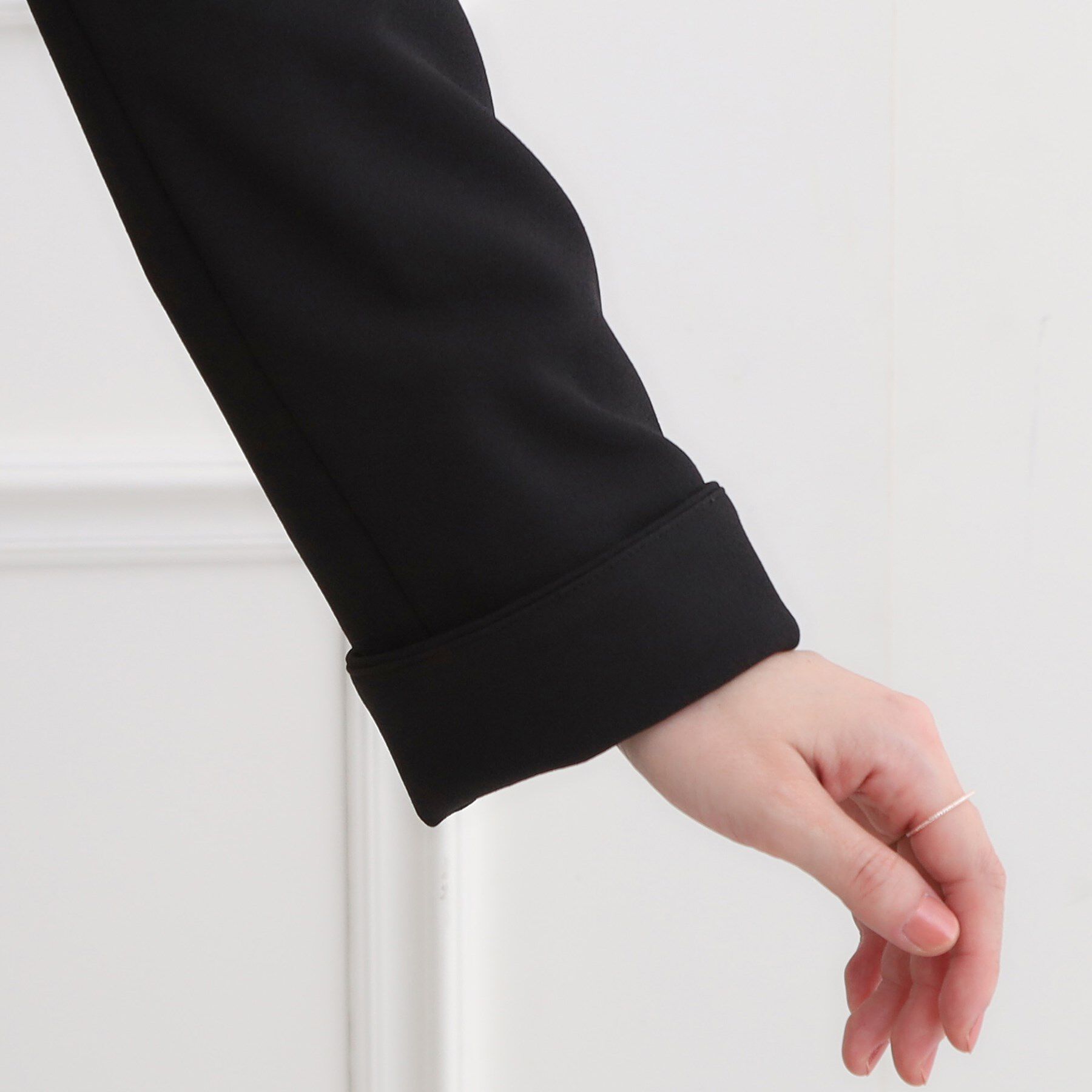 SHOO･LA･RUE「【洗濯機可/イージーケア/ストレッチ】きちんと楽に。カットジョーゼットジャケット」|ノーカラージャケット|