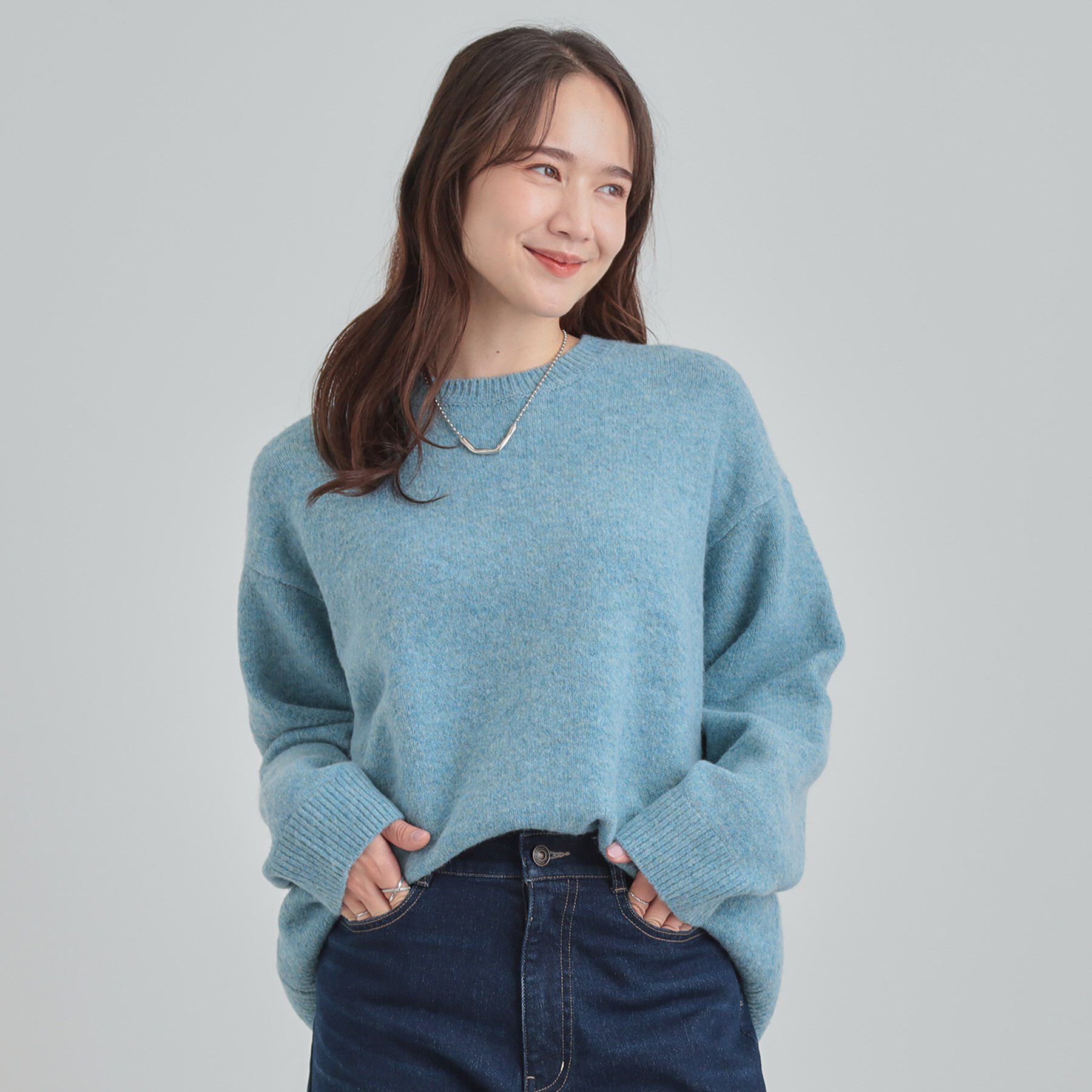 SHOO･LA･RUE「【洗濯機可/S-LL】色違いで欲しくなる ふんわりゆるニット」|ニット・セーター|