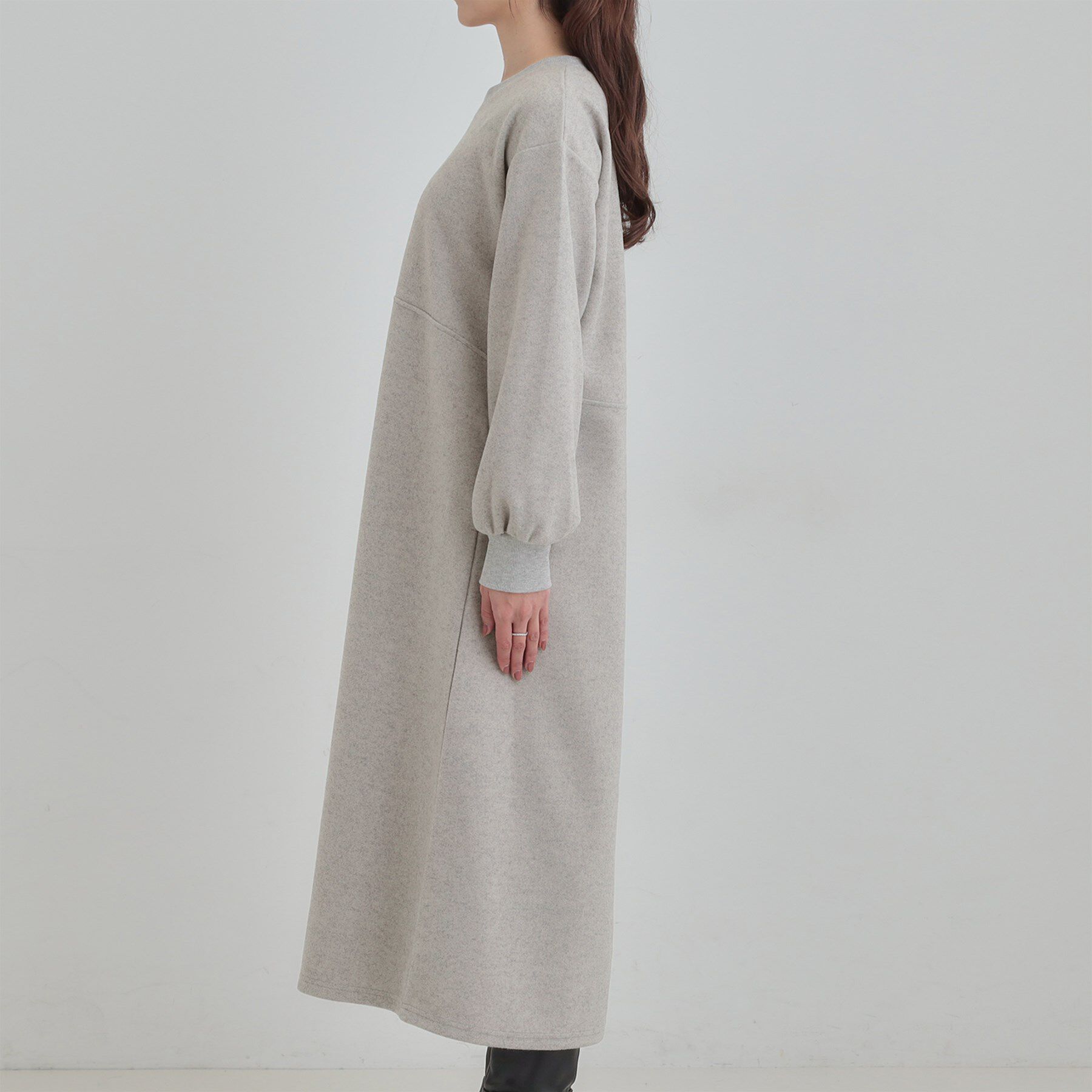 SHOO･LA･RUE「【あったか/S-LL】1枚で着られる Aラインワンピース」|ワンピース|