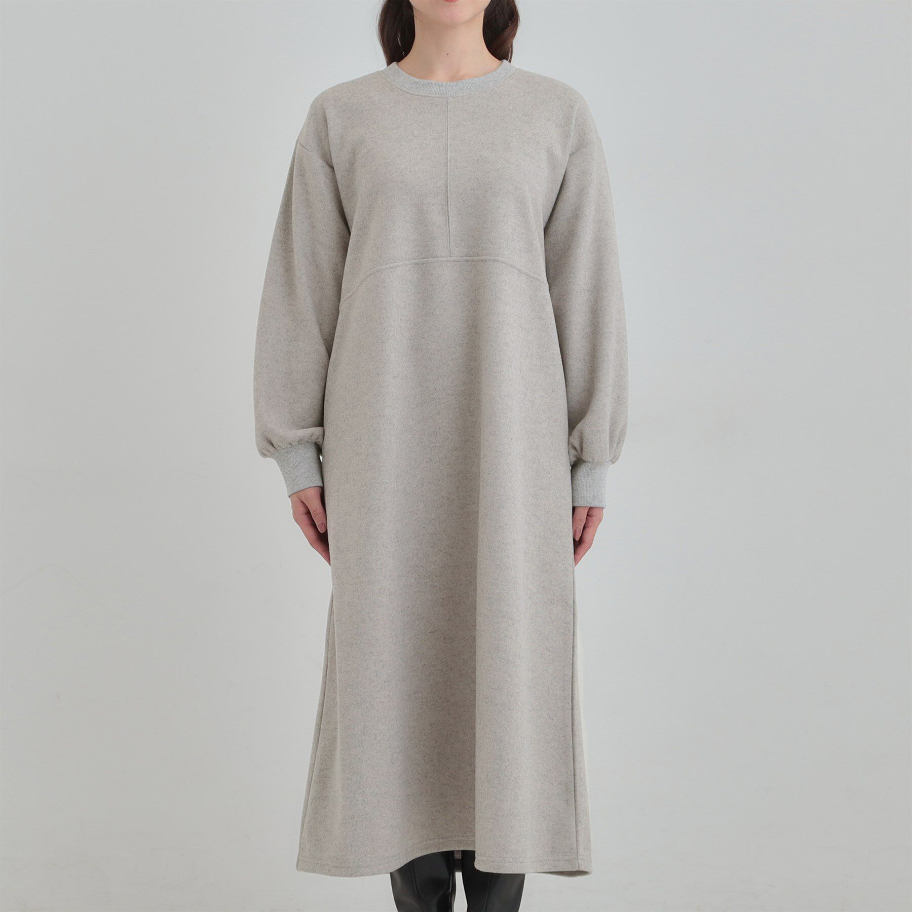 SHOO･LA･RUE「【あったか/S-LL】1枚で着られる Aラインワンピース」|ワンピース|