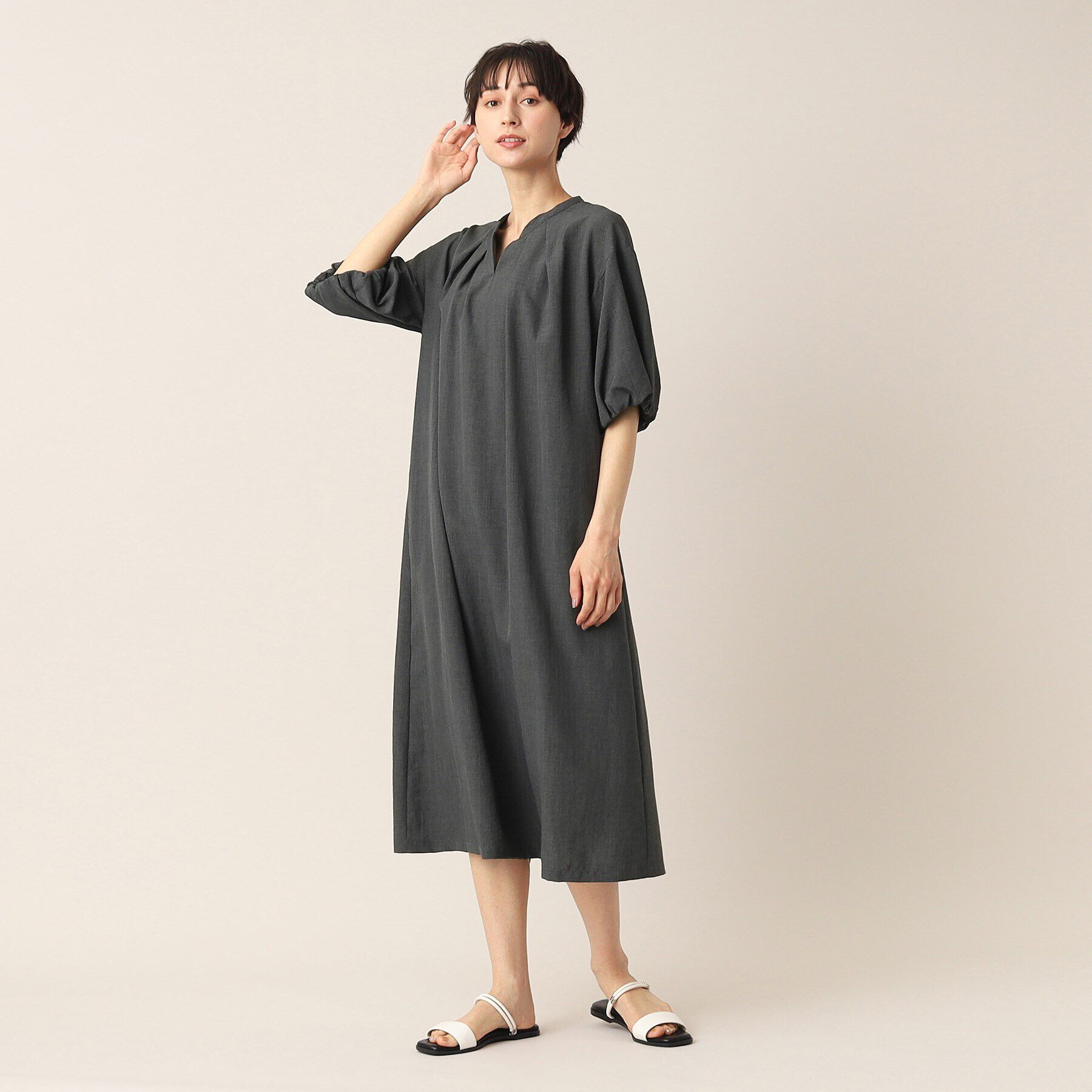 Dessin「【洗える】バルーンスリーブワンピース」|ワンピース|