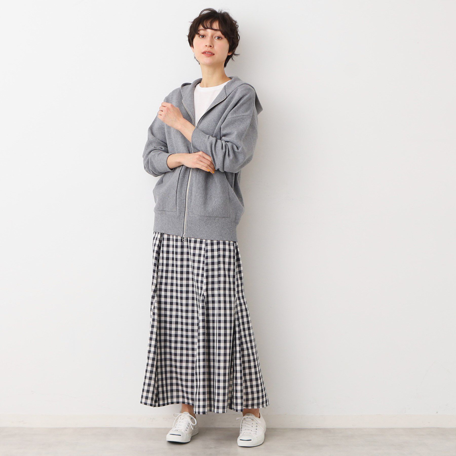 Dessin「【洗える・4サイズ展開】チェック柄マーメイドスカート（XS～L）」|スカート|
