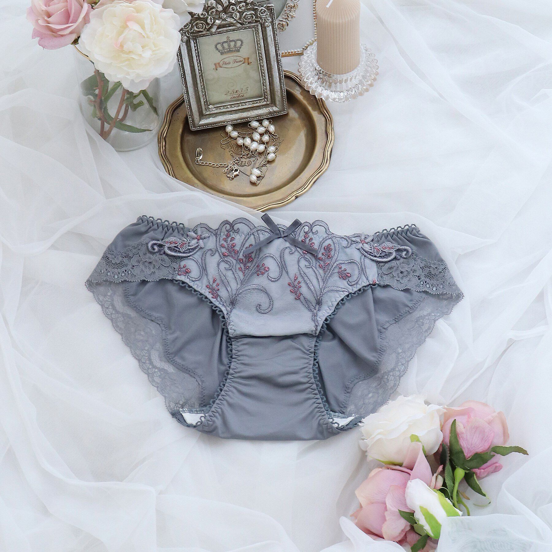 Risa Magli「エリアーヌ サニタリーショーツ」|インナー|グレー(010)