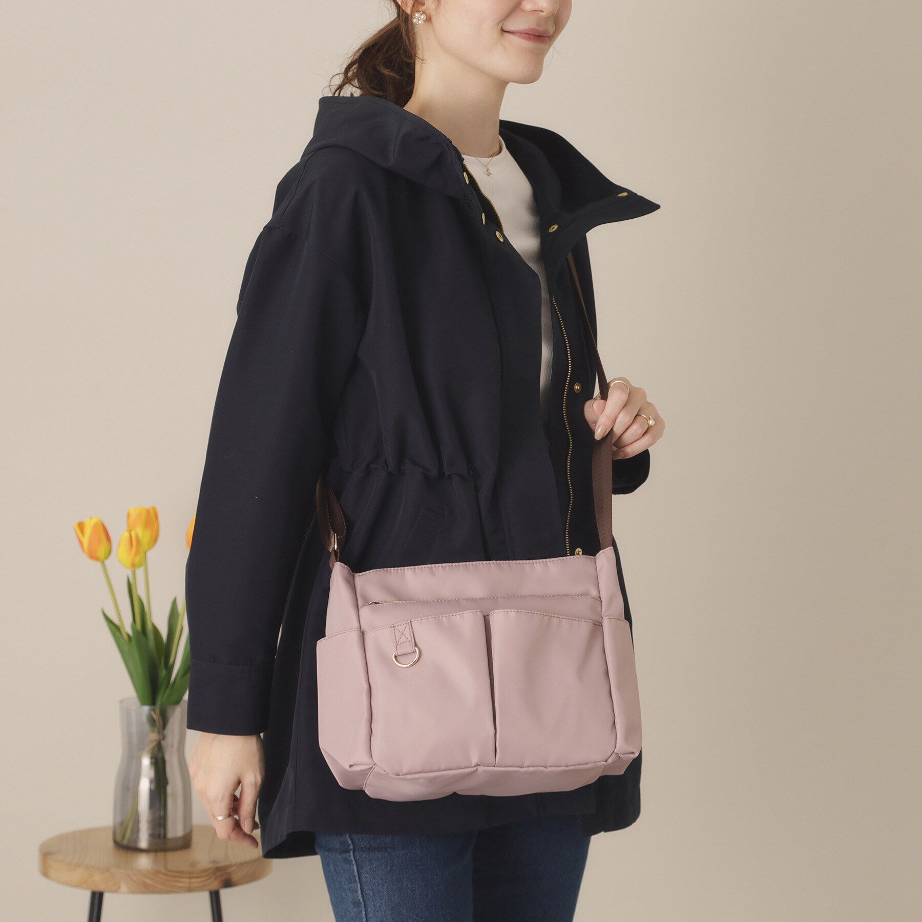 ITS&rsquo;DEMO「9ポケットショルダー」|ショルダー・メッセンジャー|ピンク(071)