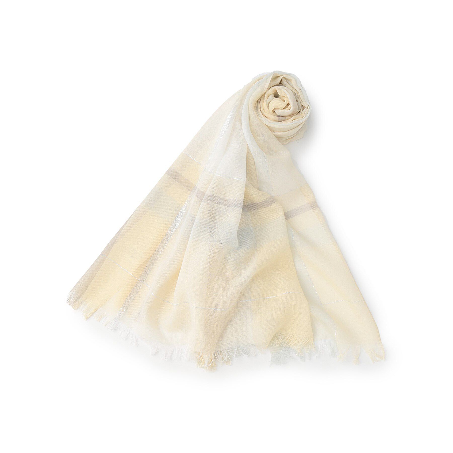 ITS&rsquo;DEMO「【UV／手洗い可】ラメチェックストール」|ストール|