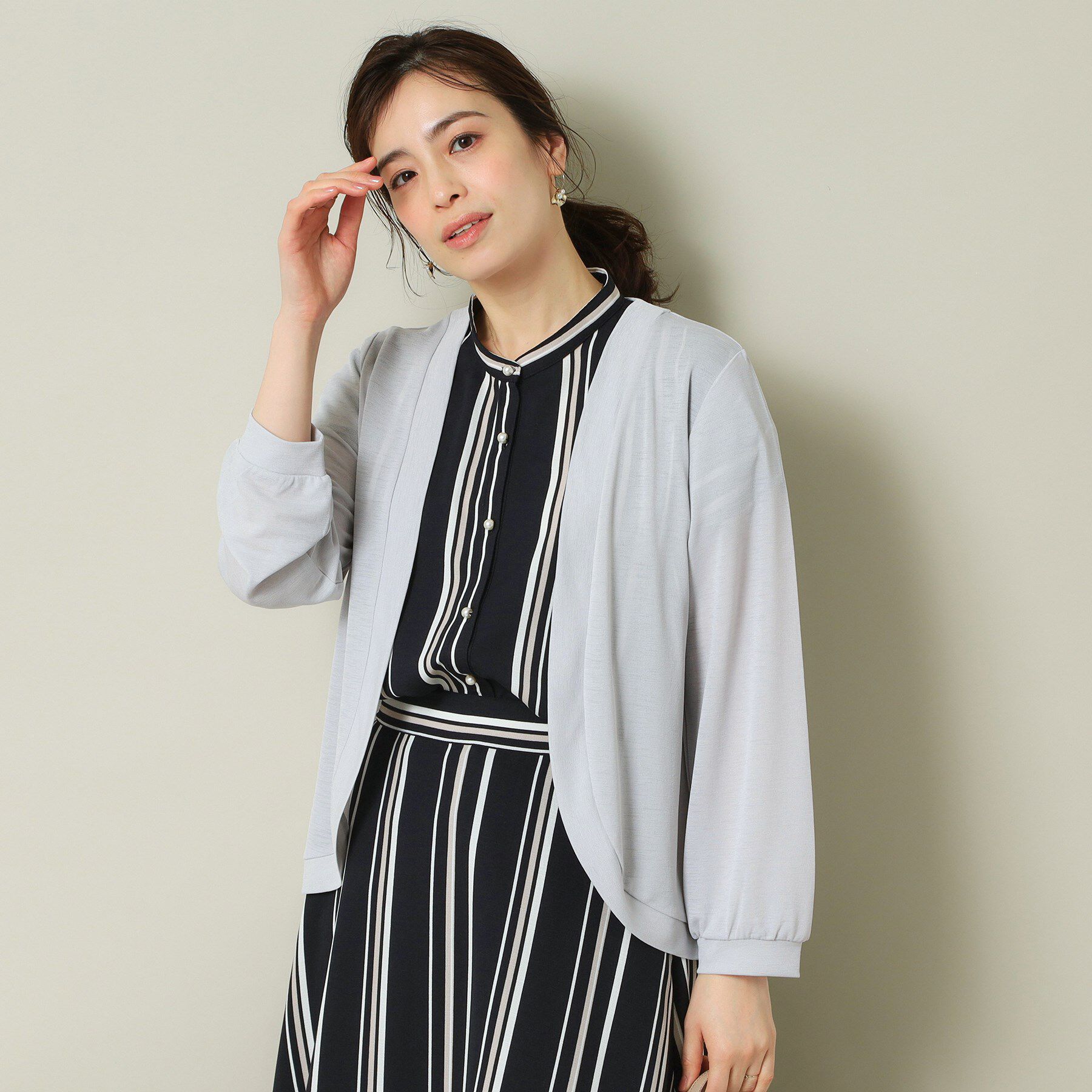 ITS&rsquo;DEMO「【UVカット／手洗い可】 ボレロ」|カーディガン|ライトグレー(011