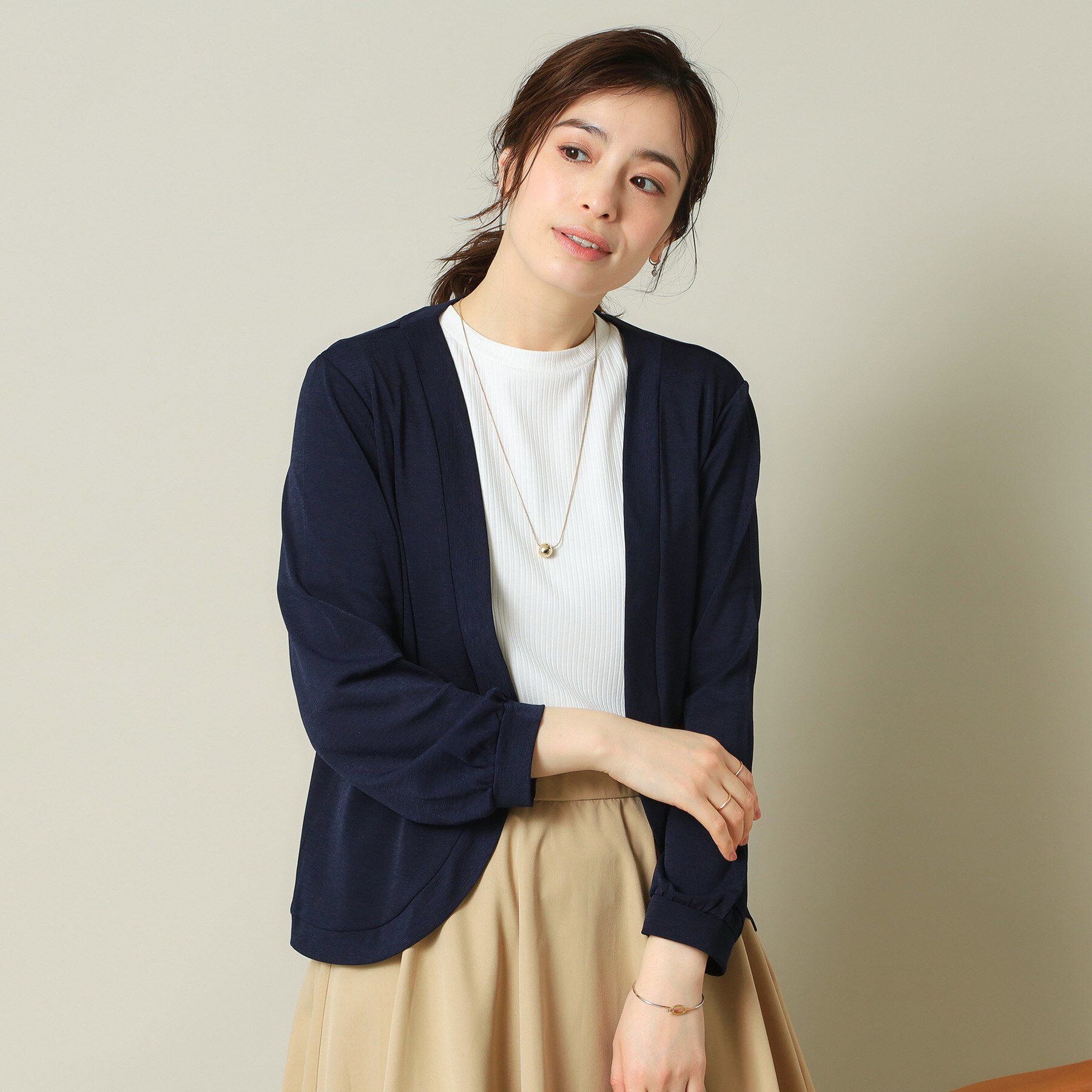 ITS&rsquo;DEMO「【UVカット／手洗い可】 ボレロ」|カーディガン|ネイビー(094)