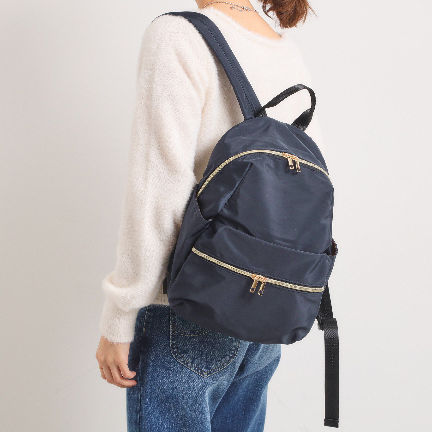 ITS&rsquo;DEMO「高密度ポリ10ポケットミディリュック」|リュック|ネイビー(094)