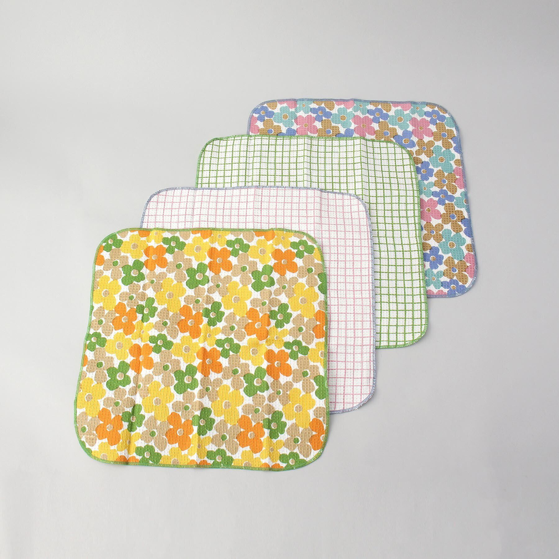 212 KITCHEN STORE「ディッシュクロス 4PCSセット FLOWER」|食器・キッチングッズ|