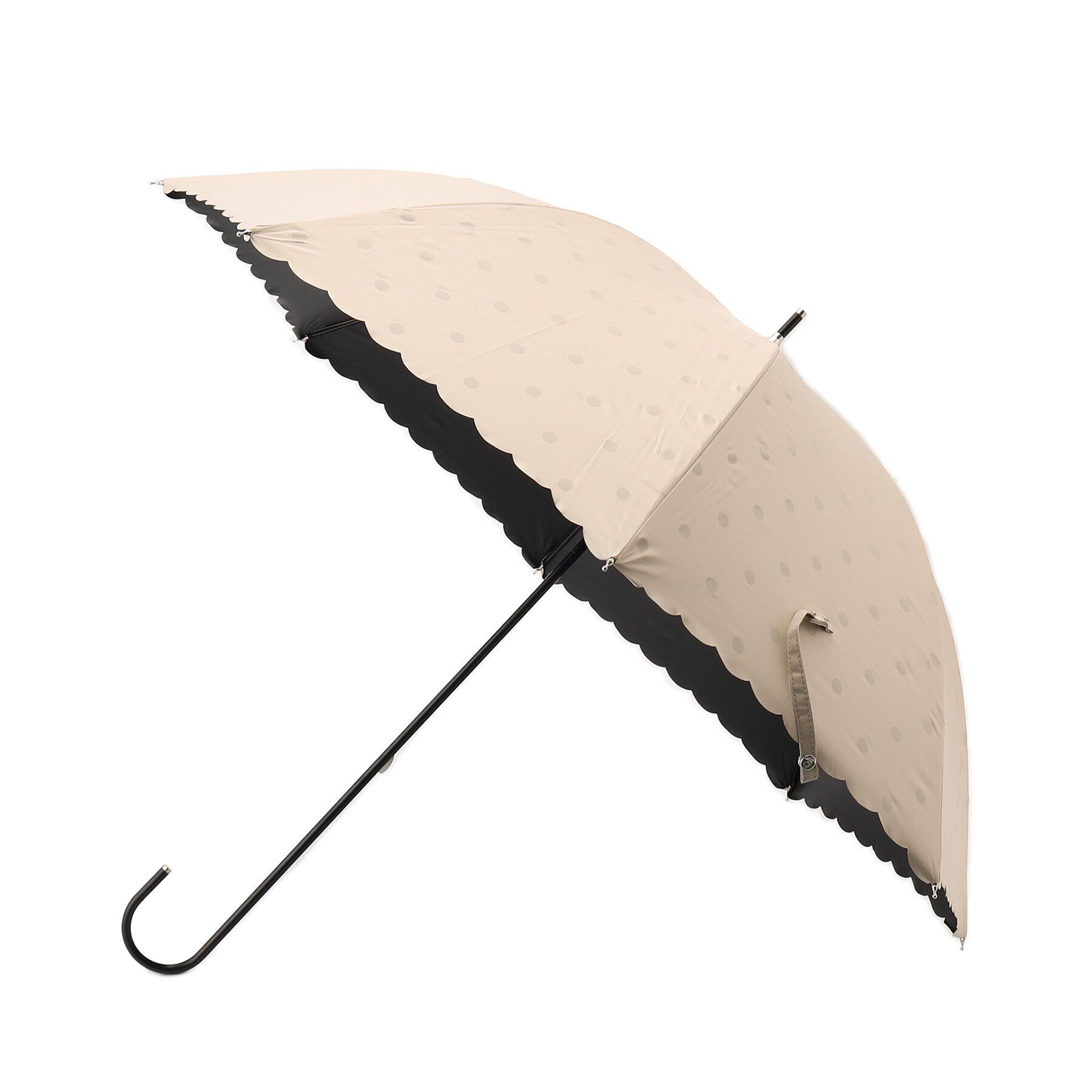 Ober Tashe「【紫外線遮蔽率99.9％以上/遮光率99.9％以上/レイン/日傘/UVカット】ドット柄長傘」|傘|