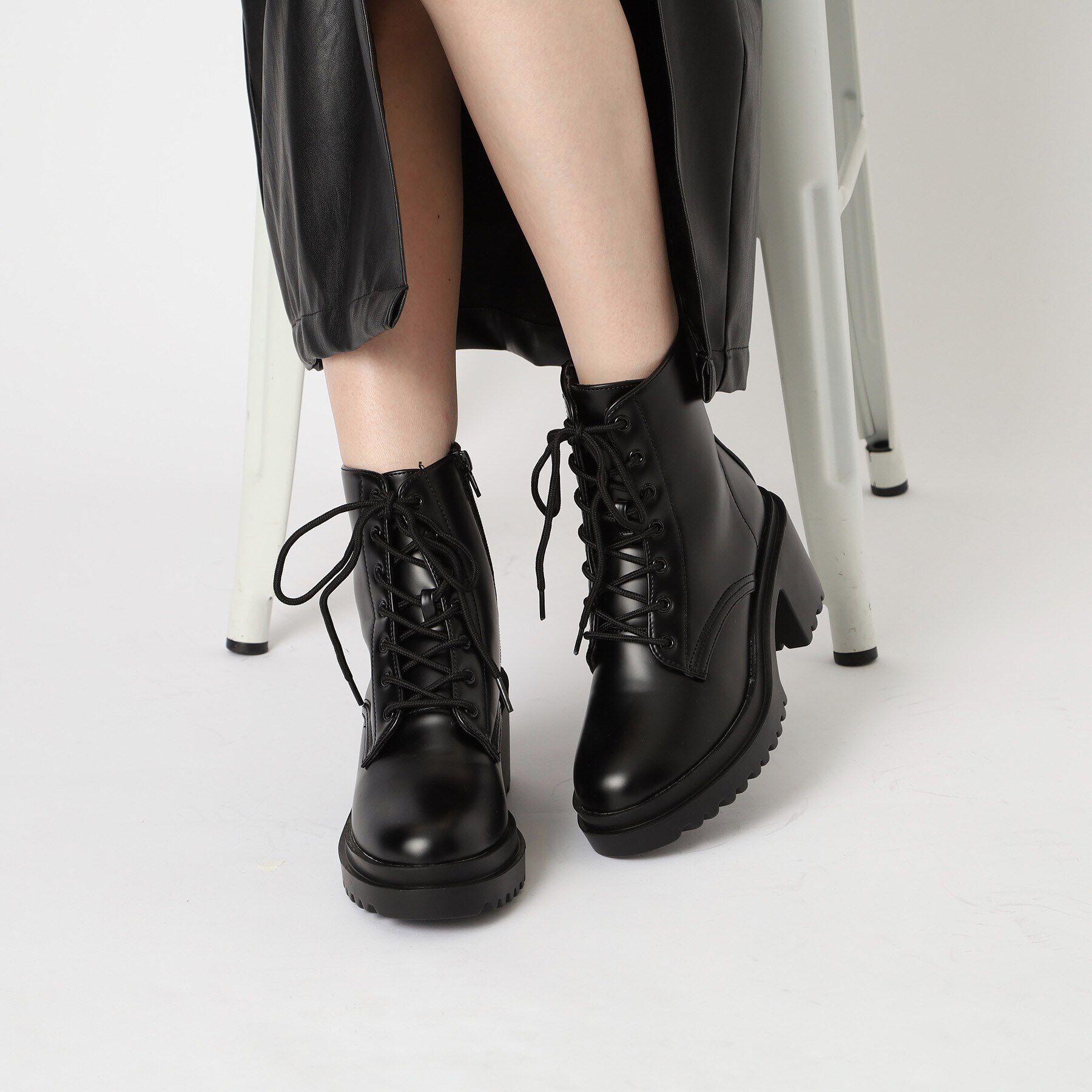 csT&P「厚底レースアップブーツ」|ショートブーツ|