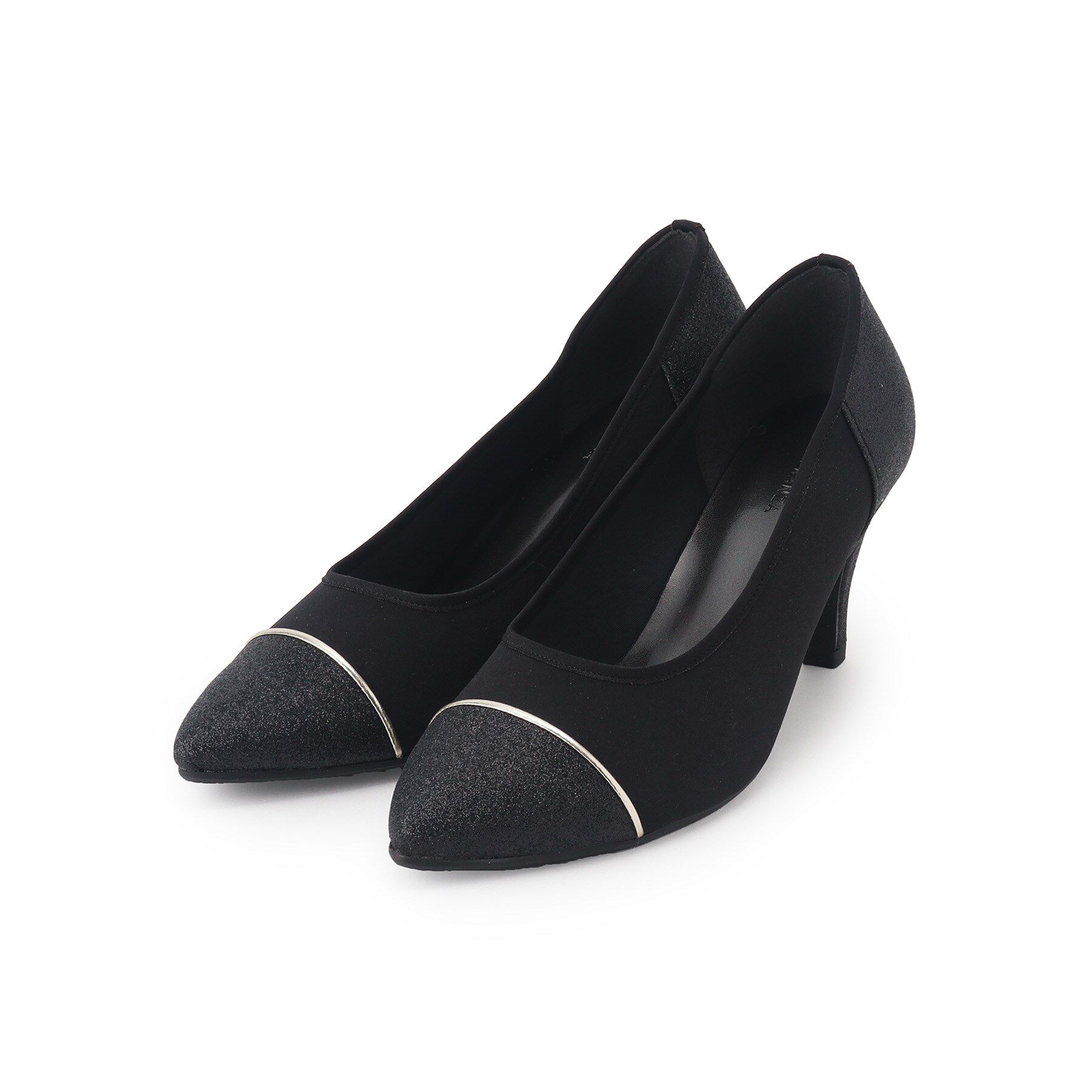 ESPERANZA「切替チュールレースパンプス」|パンプス|ﾌﾞﾗｯｸ(319)