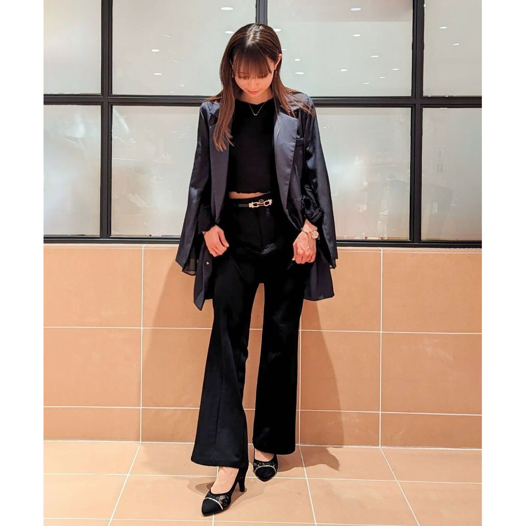 ESPERANZA「切替チュールレースパンプス」|パンプス|