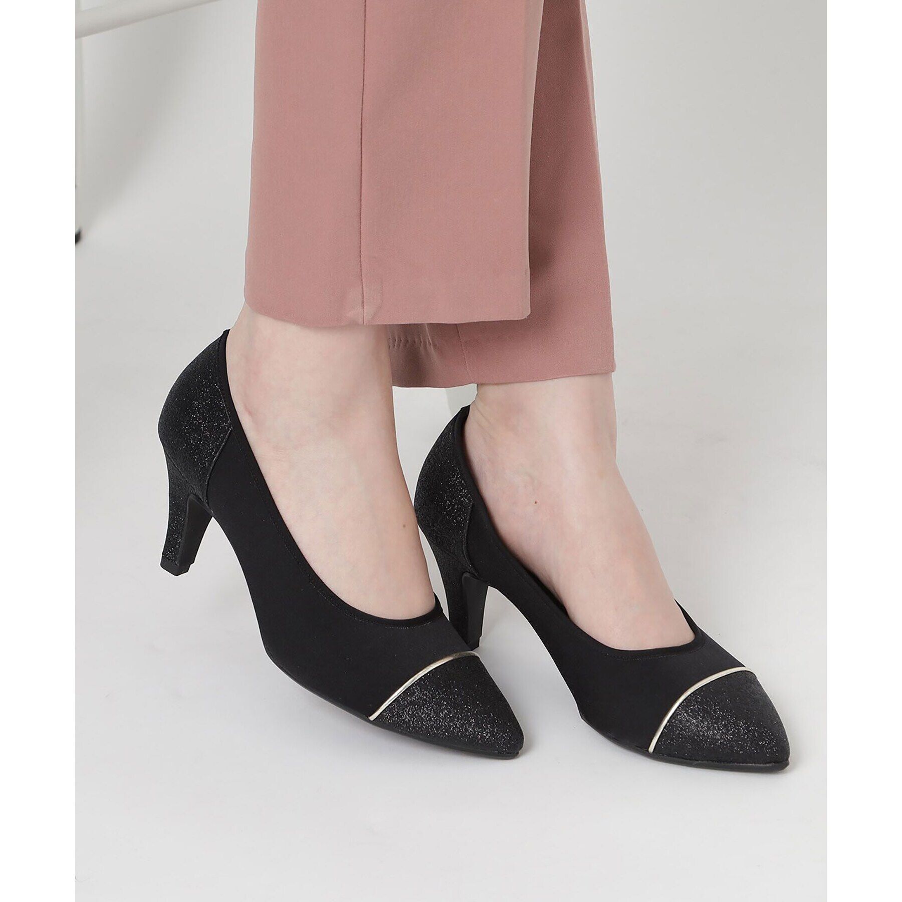 ESPERANZA「切替チュールレースパンプス」|パンプス|