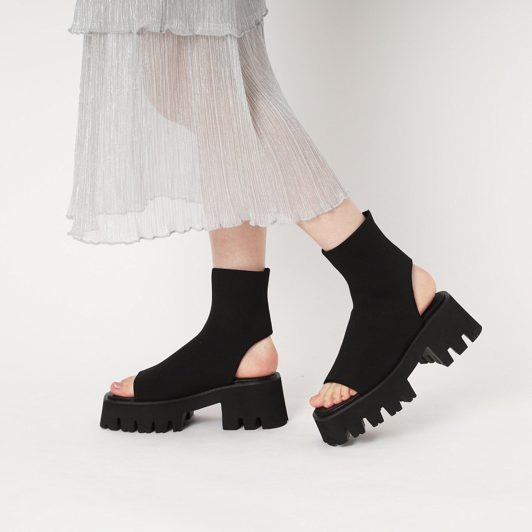 ESPERANZA「タンクソールニットブーサン 24SS」|ショートブーツ|