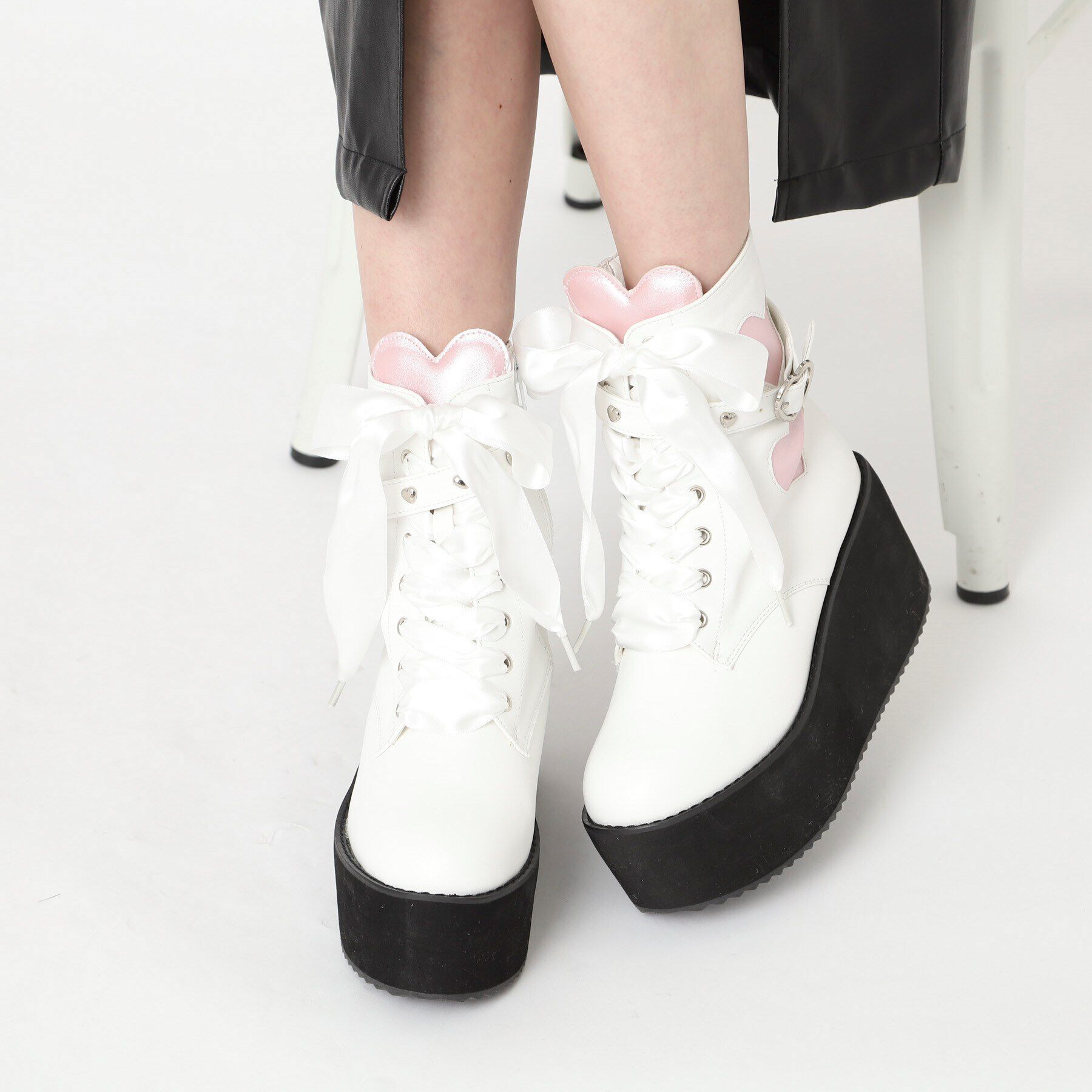 csT&P「厚底ウェッジハートブーツ」|ショートブーツ|