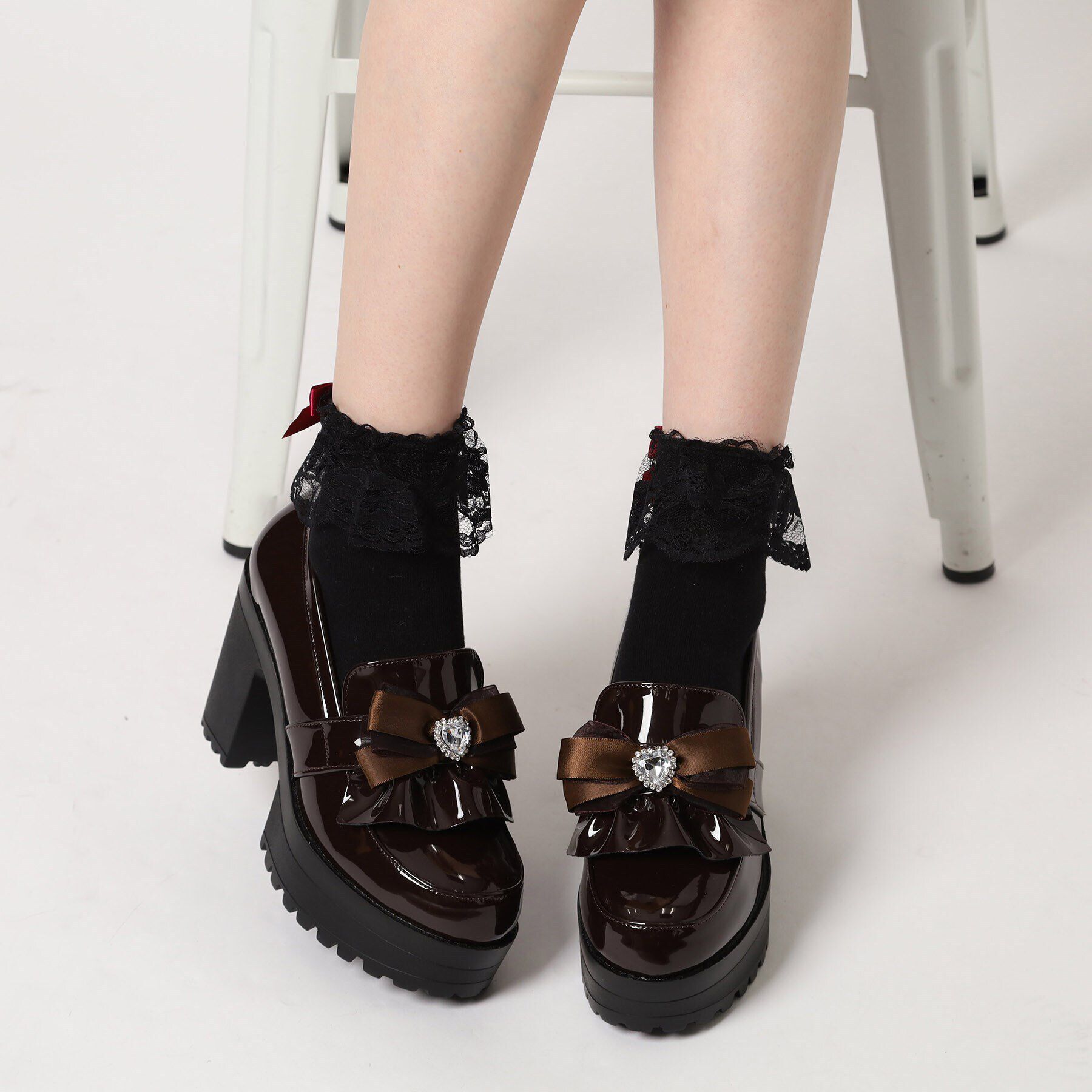 csT&P「厚底ヒールリボン付きパンプス」|パンプス|