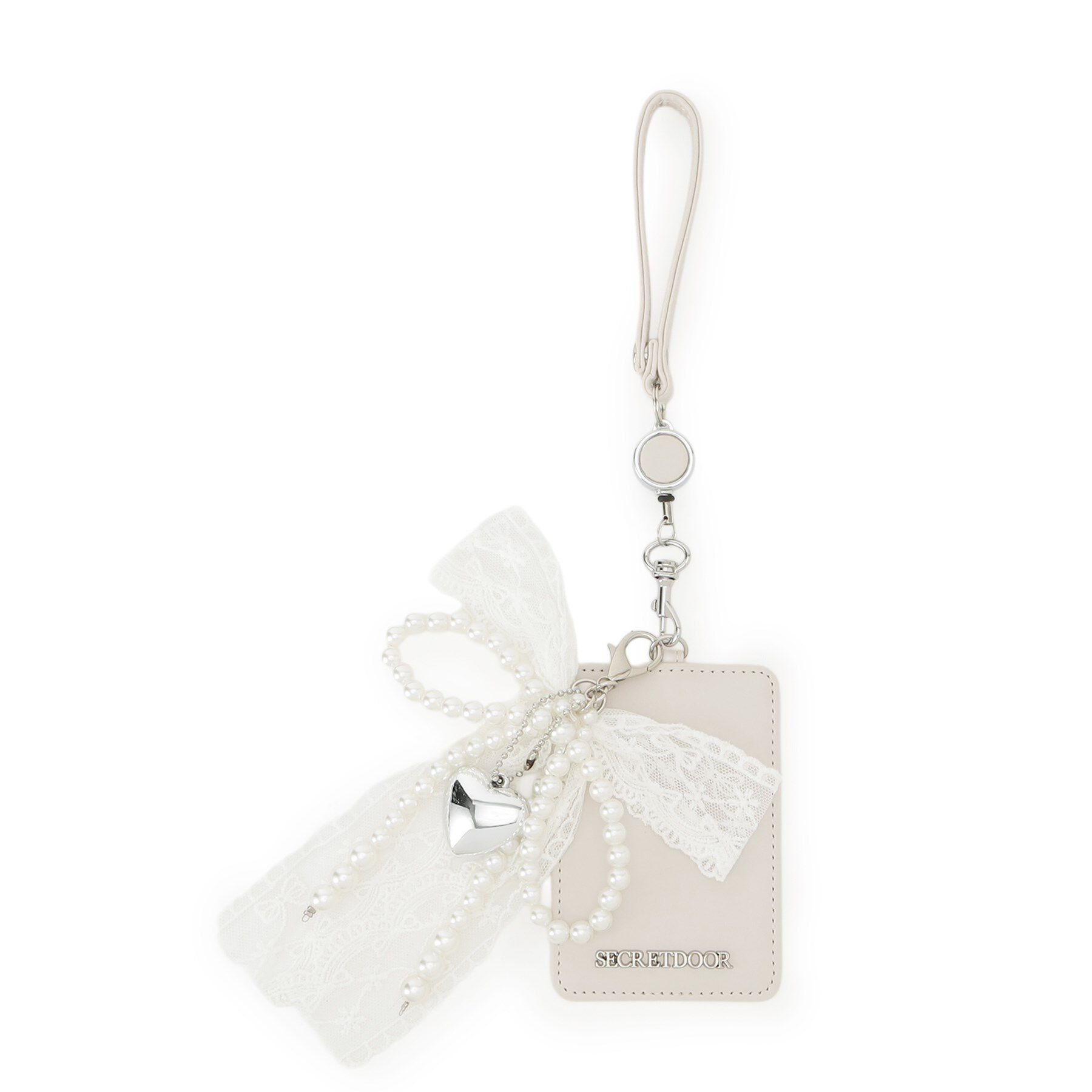 Ober Tashe「リボンチャームパスケース」|その他|アイボリー(004)