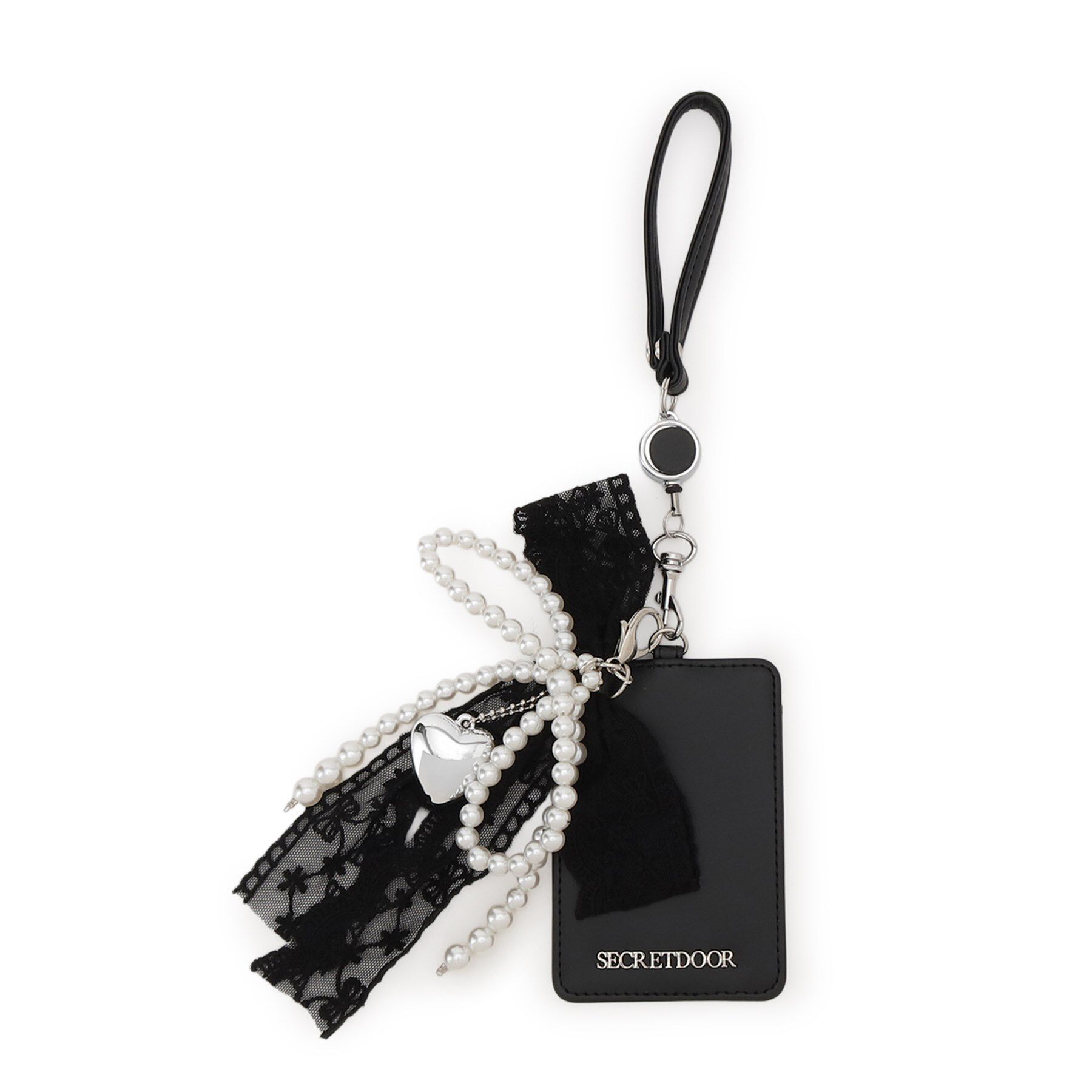 Ober Tashe「リボンチャームパスケース」|その他|ブラック(019)