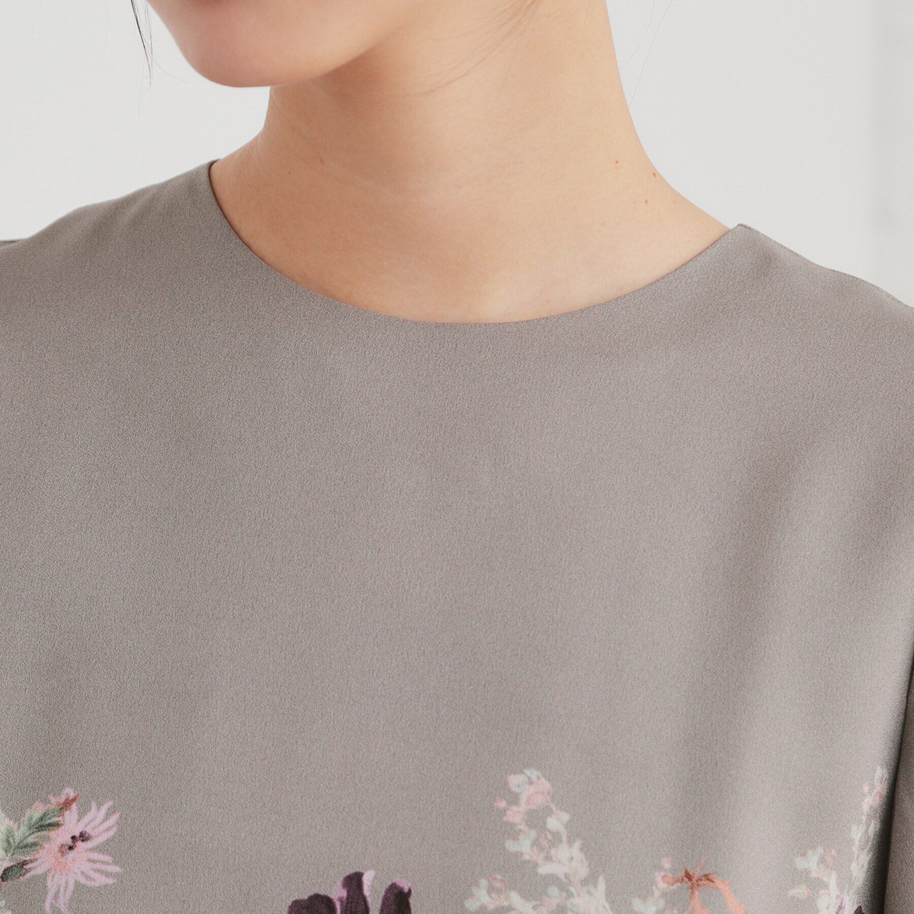 SunaUna「【着るだけでスタイルアップ!／Make bodyシリーズ】パネルプリントワンピース」|ワンピース|