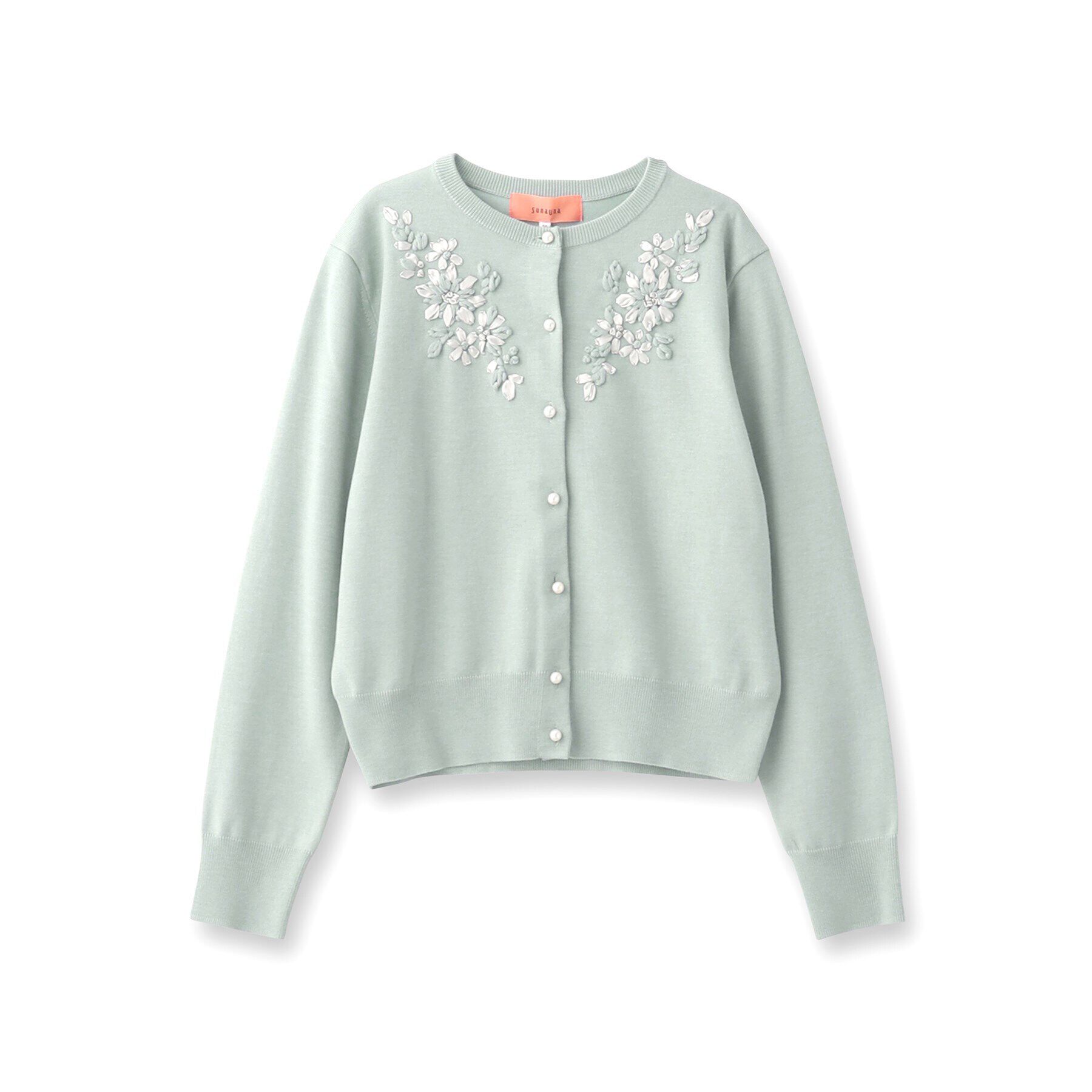 SunaUna「【SS～Lサイズ展開／リボン刺繍】クラフトニット」|カーディガン|