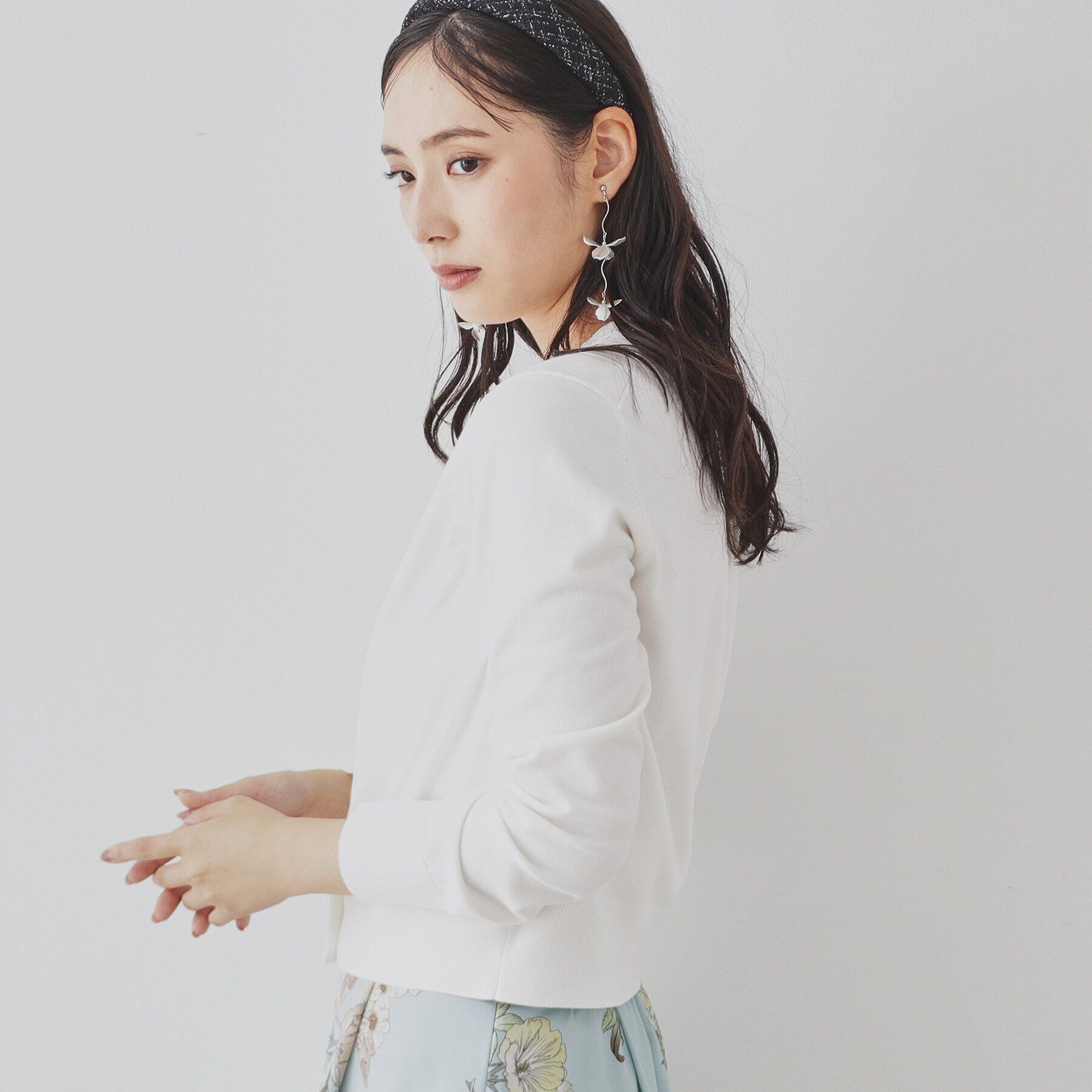 SunaUna「【SS～Lサイズ展開／リボン刺繍】クラフトニット」|カーディガン|