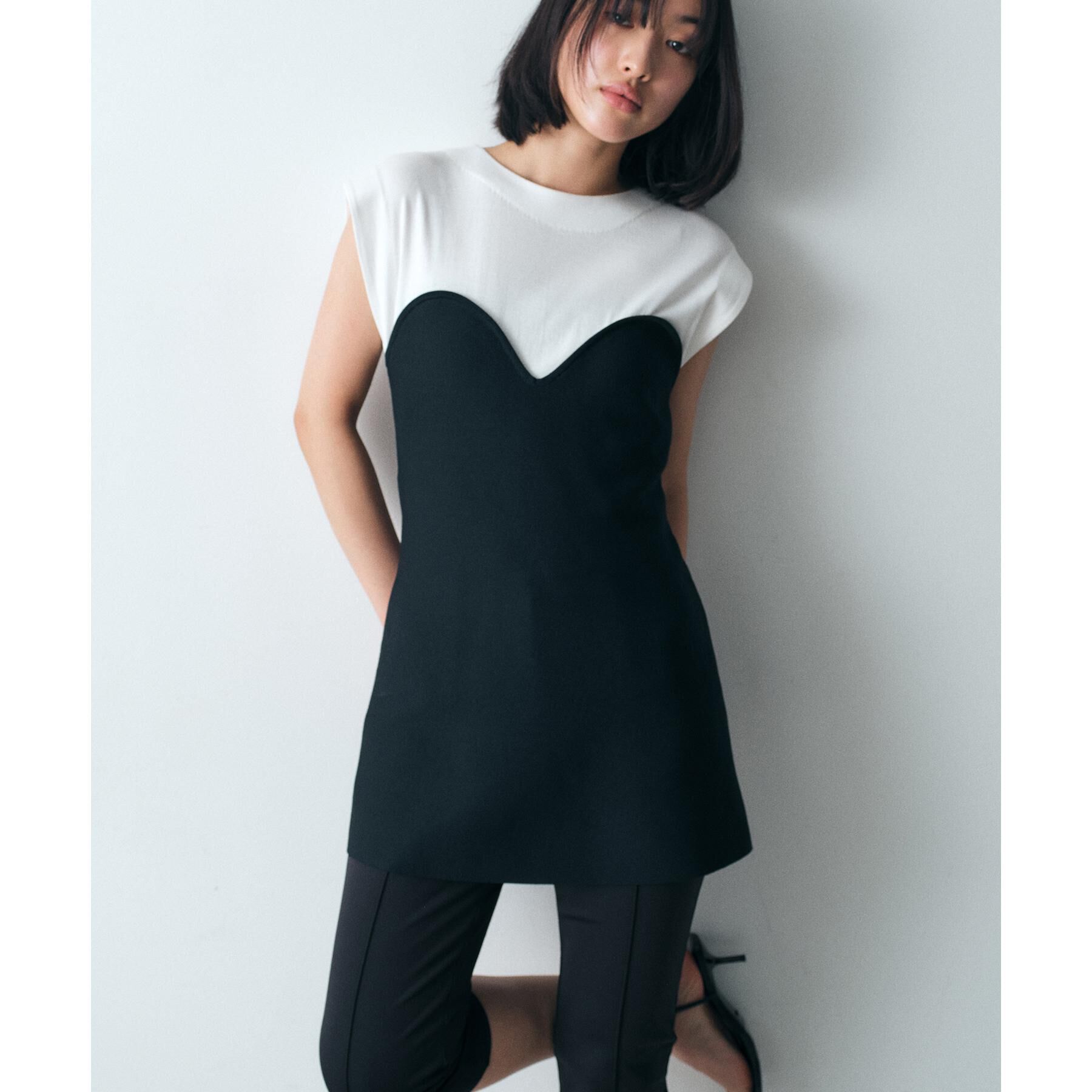 CODE A「design knit tunic」|チュニック|
