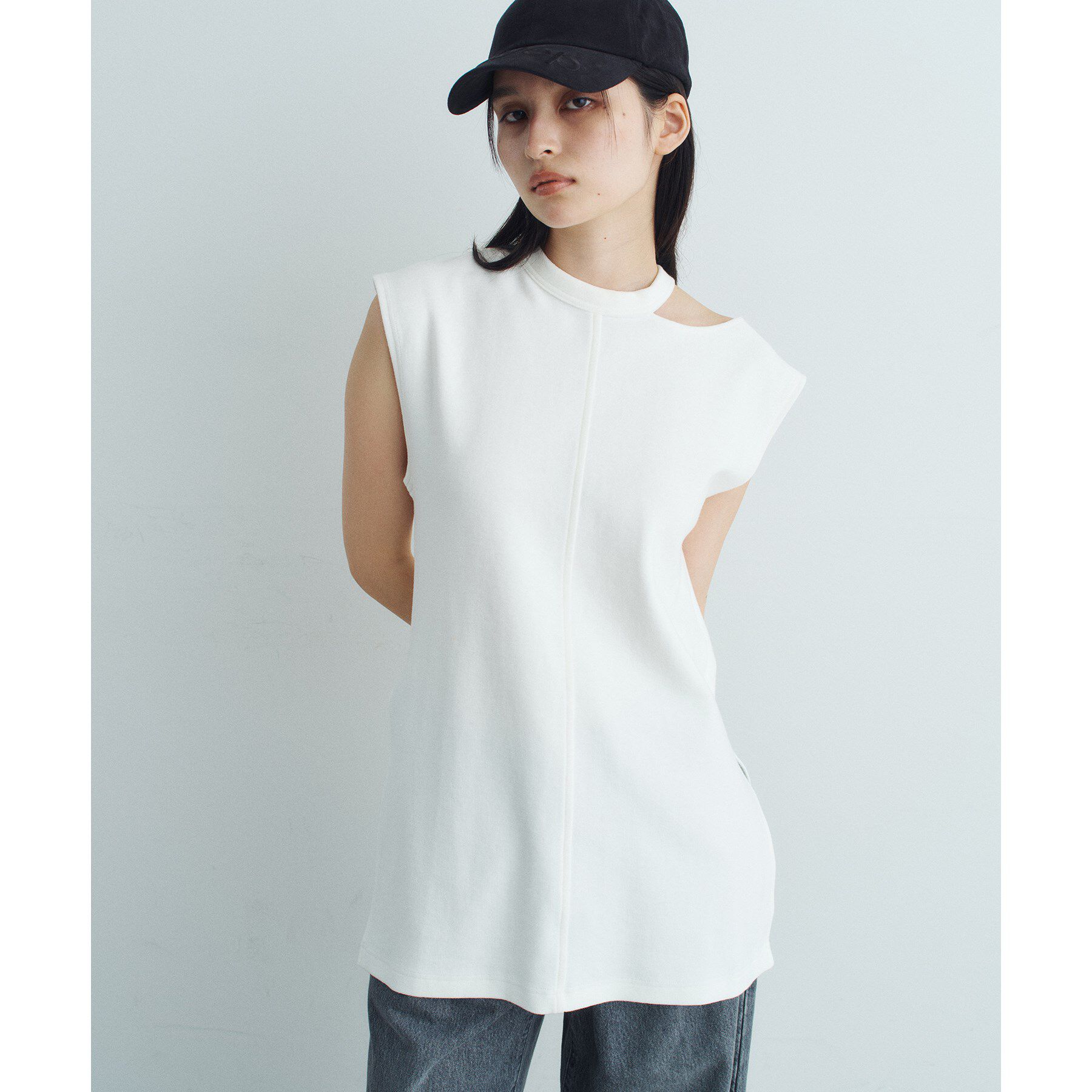 CODE A「pile cutout tee」|Tシャツ・カットソー|